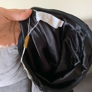 Meshki bodycon ruched black dress